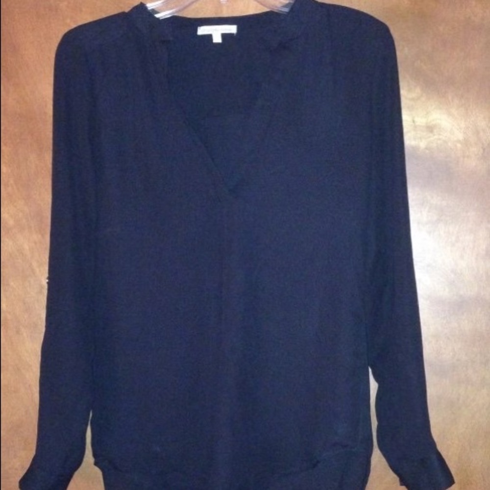 Black sheer long sleeve top